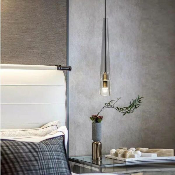 wm_5826799516336770208.jpg Smukła kryształowa lampa wisząca mosiądz smoky 7cm 40cm