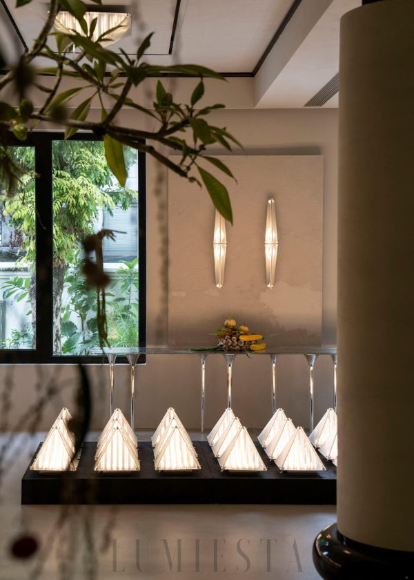 Lampa ścienna Fragment 09 chrom szklana 80 cm nowoczesna