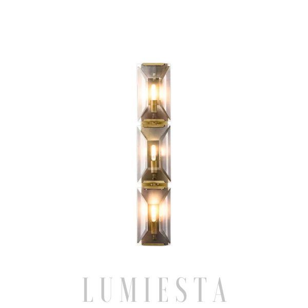 Java Triple - Lampa ścienna glamour z kryształkami