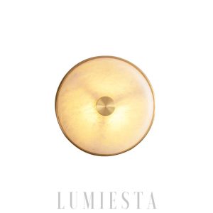 Monte - Lampa ścienna okrągła alabastrowa 26 cm ciepła/zimna