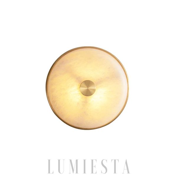 Monte - Lampa ścienna okrągła alabastrowa 26 cm ciepła/zimna