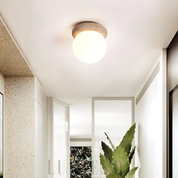 wm_6035870239619338948.jpg Travertynowa Asteroid okrągła lampa sufitowa 16cm beżowa