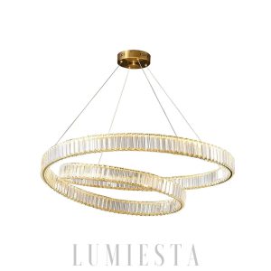 Chichester - Gold crystal LED chandelier – 3 colors