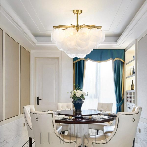 Lampa wisząca Nimbus w stylu luksusowym z mosiądzu i szkła