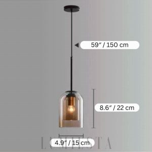 Stylowa lampa wisząca szklana w kształcie klosza do wnętrz