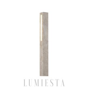 Elegancki travertynowy prostokątny kinkiet 50 cm beżowy LED