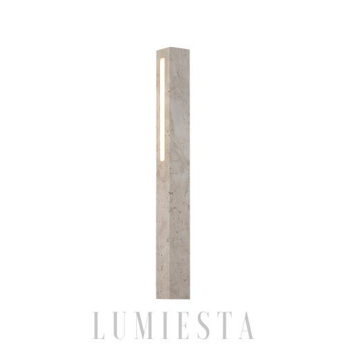 wm_6390611995140018001.jpg Elegancki travertynowy prostokątny kinkiet 50 cm beżowy LED