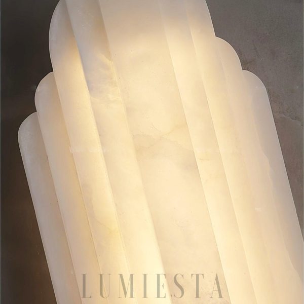 Reslera - Luksusowy kinkiet alabastrowy pionowy 50 i 75 cm