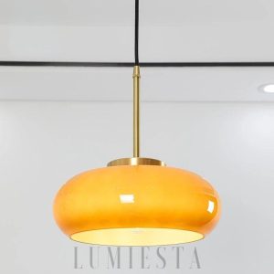 Lampa wisząca w stylu nowoczesnym z mlecznym kloszem 28cm