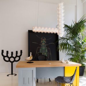 Lampa wisząca Prop Double w stylu nowoczesnym biała