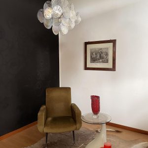 Lampa wisząca Vintage Murano z iryzującym szkłem 49cm