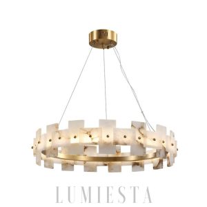 Montreal - lampa wisząca w stylu luksusowym z alabastru