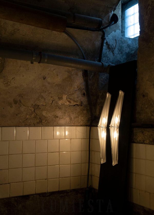 Lampa ścienna Fragment 09 chrom szklana 80 cm nowoczesna