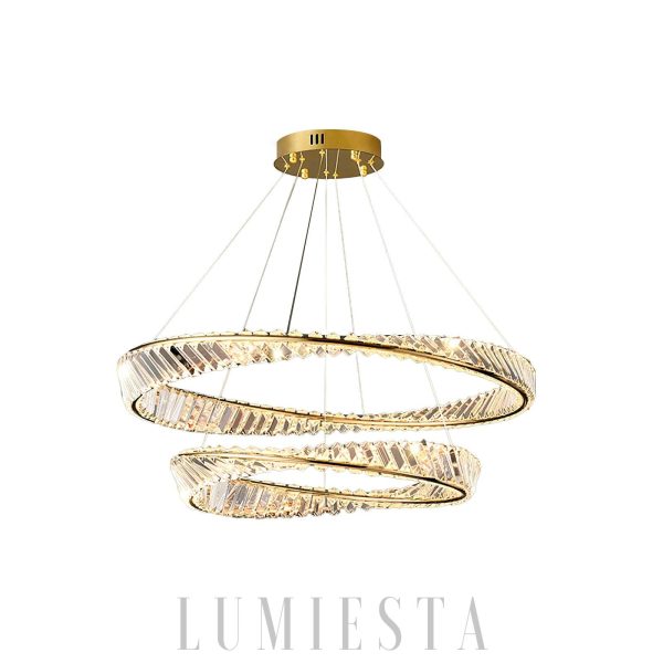 wm_6952699918258892011.jpg Wave Circle - Ekskluzywny złoty żyrandol z kryształami