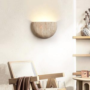 wm_700610968398071763.jpg Arc Bowl - Beżowa lampa ścienna z travertynu 20cm elegancja