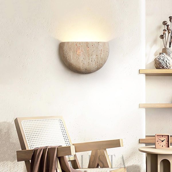 wm_700610968398071763.jpg Arc Bowl - Beżowa lampa ścienna z travertynu 20cm elegancja