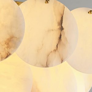 Multin - lampa wisząca w stylu alabastrowym z mosiądzu