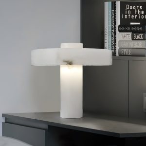 Tramonto - Lampa stołowa alabaster w nowoczesnym stylu 38cm