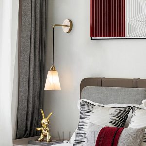 wm_7455074432327385868.jpg Mykonos - Lampa ścienna stożkowa Alabaster biało-złota