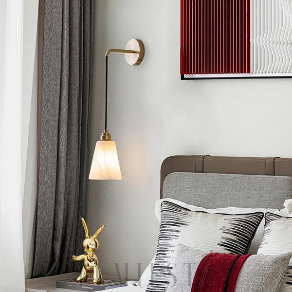 wm_7455074432327385868.jpg Mykonos - Lampa ścienna stożkowa Alabaster biało-złota