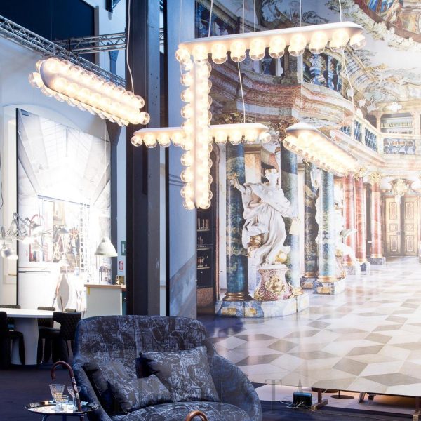 Lampa wisząca podwójna Prop Light o okrągłym kształcie 99cm