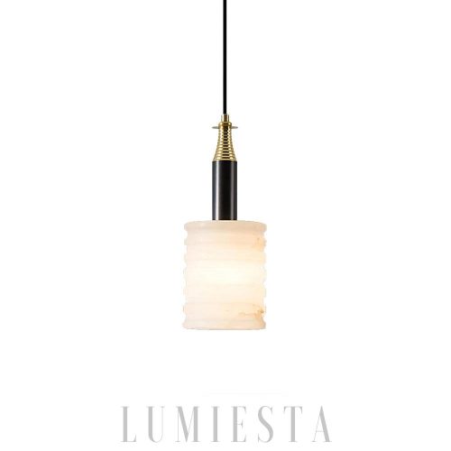 Ternika - Lampa wisząca z alabastru, nowoczesna, 1-punktowa | Ø12,5x35 cm / Ø15x38 cm
