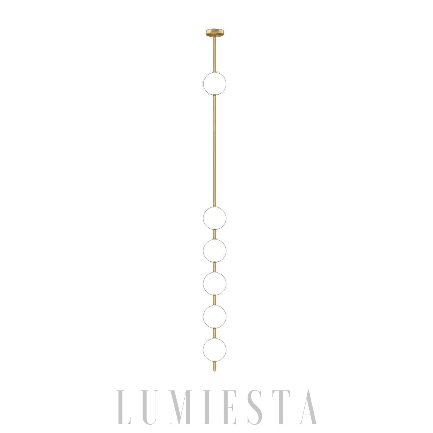 Vertical Balls - lampa wisząca mosiężna ze szklanymi kulami
