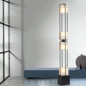 Syberia - lampa podłogowa minimalistyczna w kolorze czarnym