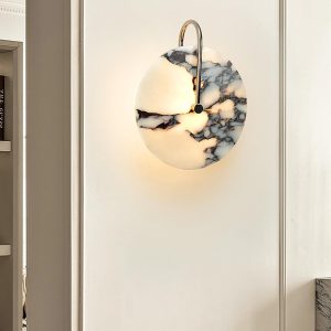 wm_7744970462943744280.jpg Elegancki okrągły kinkiet marmurowy 25cm biały ciepła