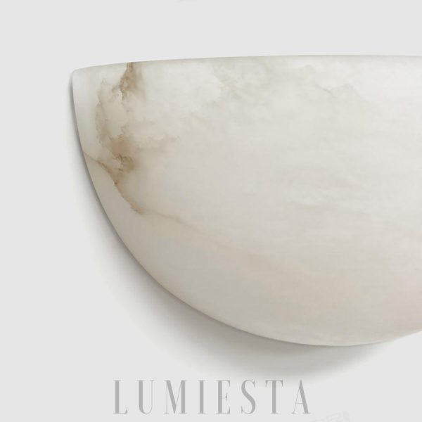 Flores - Stylowy alabastrowy kinkiet 32 cm, ciepłe światło