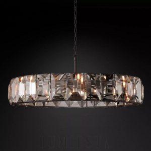 Lampa wisząca Harson okrągła z kryształami 149cm elegancja