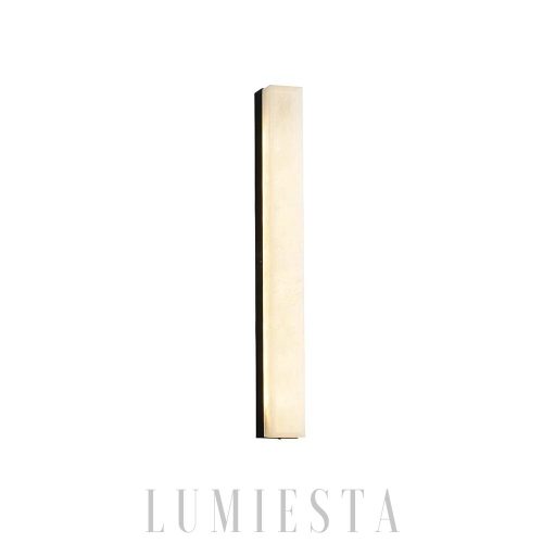 Emerson - Lampa ścienna alabastrowa, mosiądz, nowoczesna