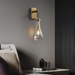 Kinkiet Rachael polerowany mosiądz 12×45 cm