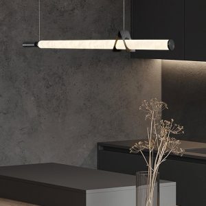 Lampa wisząca Organic Alabaster w kształcie liniowym 120cm