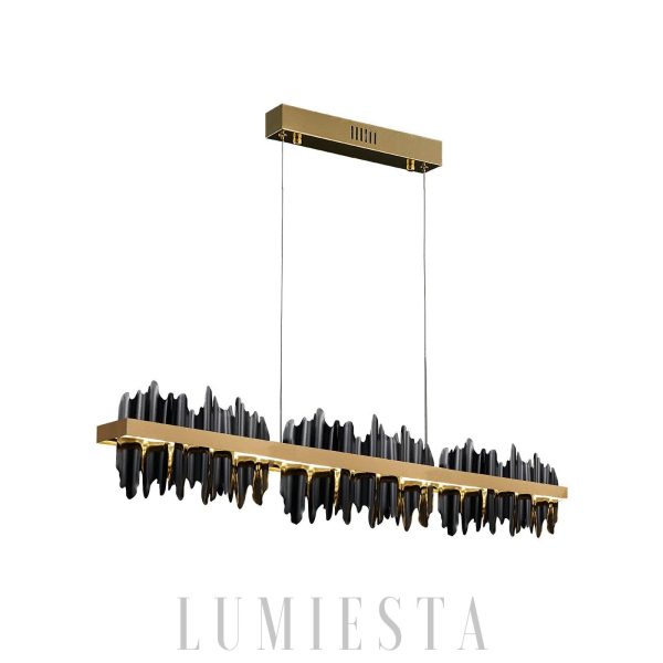 Midnight Shadow - Modern black-and-gold pendant lamp
