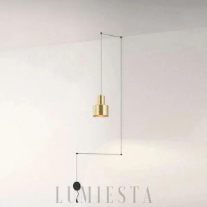 Nowoczesna lampa wisząca złota minimalistyczna styl loftowy