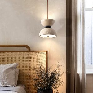 Randolf - Wisząca lampa travertynowa 15 cm, nowoczesna