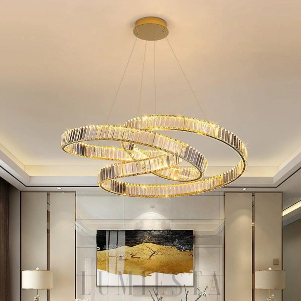 Canterbury - Ekskluzywny kryształowy żyrandol, złoty