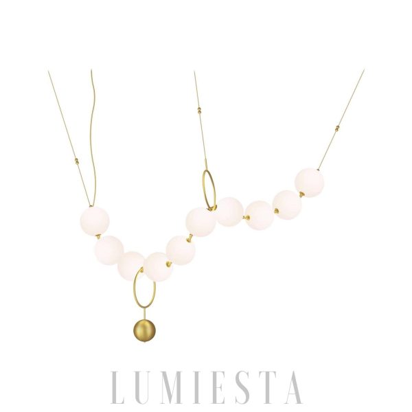 Noria - Lampa wisząca LED w kształcie naszyjnika z kulami szklanymi