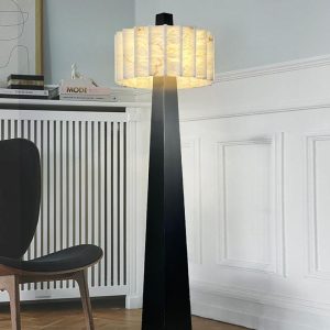 Grandeur - Alabastrowa lampa podłogowa, nowoczesna 50 cm