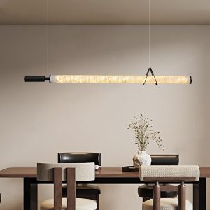 Lampa wisząca Organic Alabaster w kształcie liniowym 120cm