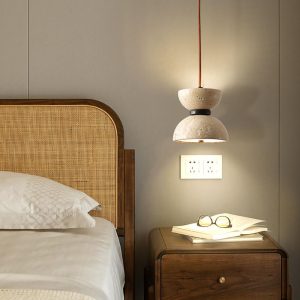 Randolf - Wisząca lampa travertynowa 15 cm, nowoczesna