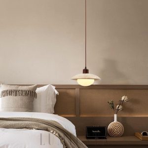 wm_8642425813170129302.jpg Noah - Lampa wisząca z trawertynu i szkła, Ø25cm, do kuchni, skandynawska