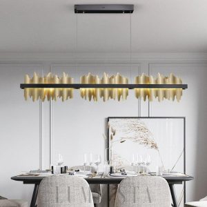 Midnight Shadow - Nowoczesna lampa wisząca czarno-złota