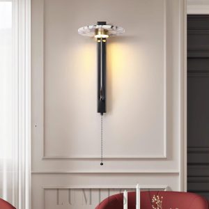Luksusowa lampa ścienna Marble Aloa marmurowy klosz LED