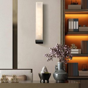 wm_8805748024958159913.jpg Sumatra - Alabastrowa lampa ścienna, czarna i biała