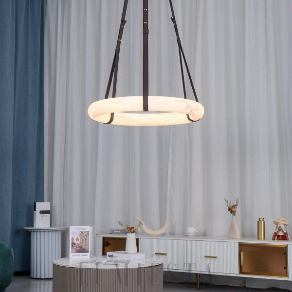 Lampa wisząca Oslo Alabaster w stylu nowoczesnym 50cm