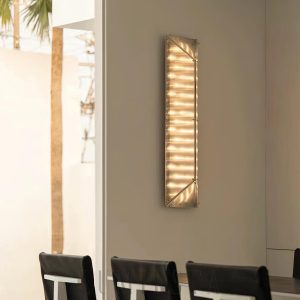 Nowoczesna lampa ścienna Fragment – chrom i szkło