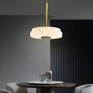 Trave - Elegancka lampa wisząca Alabaster biała 30 cm