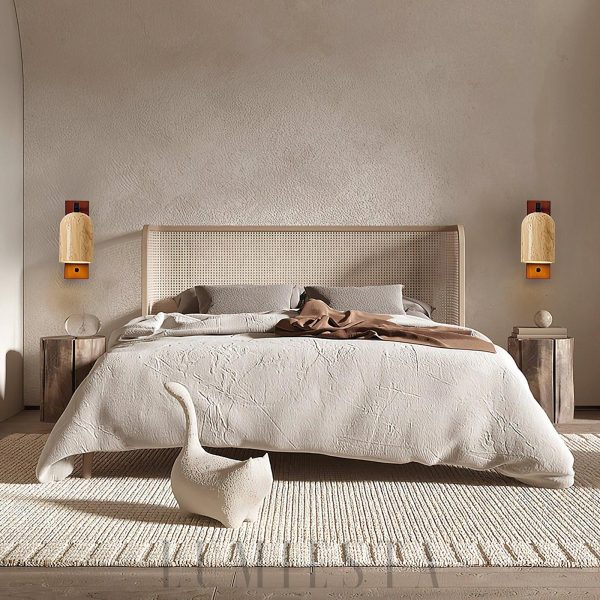 Mirabelle lampa ścienna trawertyn kopuła beżowy 10x15x28 cm